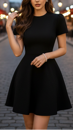 Isabelle | High Neck Belted Dress - Lumina
