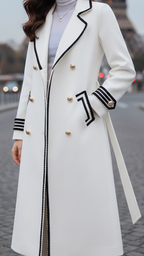 Chic | Long White Coat - Lumina