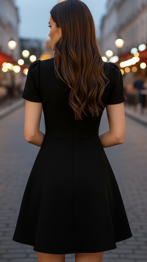 Isabelle | High Neck Belted Dress - Lumina