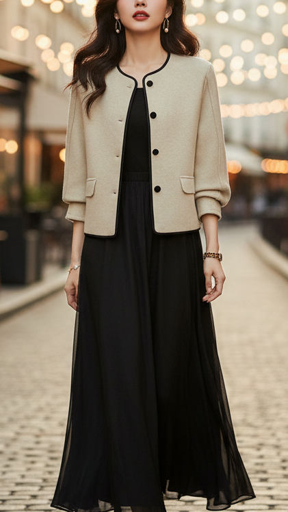 Elena | High Neck Jacket - Lumina