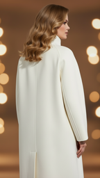 Elena Frost | Structured Asymmetrical Button Coat - Lumina