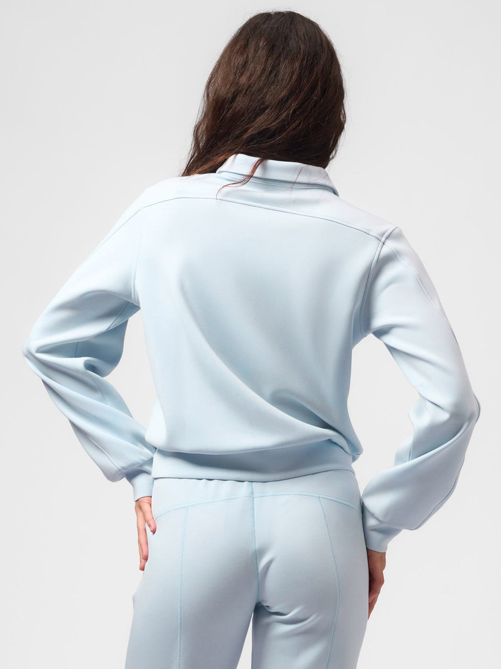 Modal Blend Collared Zip Tee Side Pockets