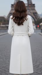 Chic | Long White Coat - Lumina