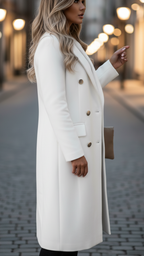 Elena Prestige | Longline Double-Breasted Coat – Lumina