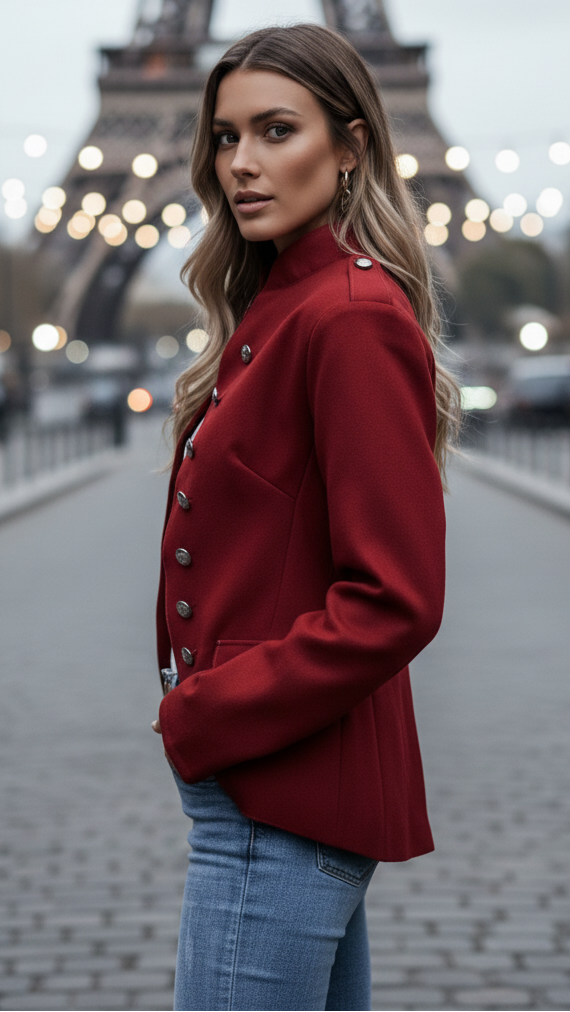 Isabelle | Casual Jacket Gold Accents - Lumina