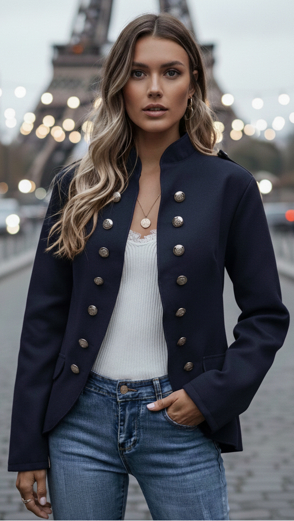 Isabelle | Casual Jacket Gold Accents - Lumina