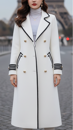 Chic | Long White Coat - Lumina