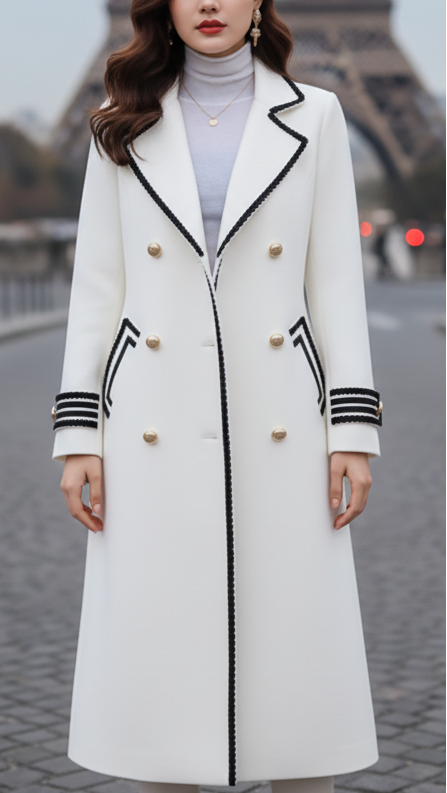 Chic | Long White Coat - Lumina
