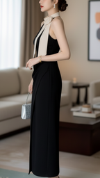 Isla | Halter Neck Midi Dress - Lumina