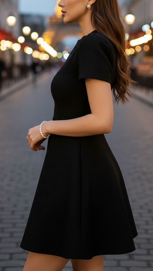 Isabelle | High Neck Belted Dress - Lumina