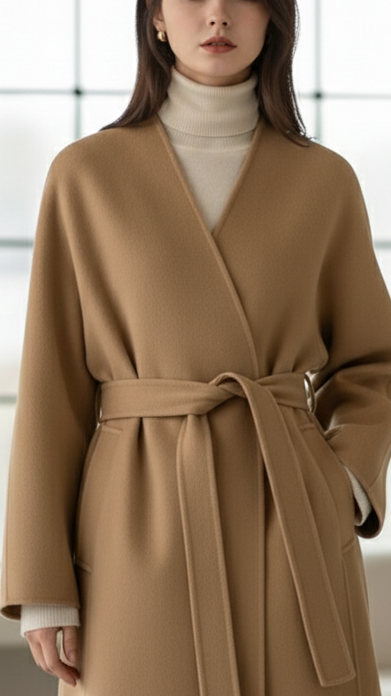 Elena | Kimono-Style Coat with Belt - Lumina