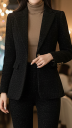 Sienna | Midnight Double Breasted Suit - Lumina