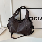 Amber | Elegant Black Shoulder Bag with Functional Design - Lumina