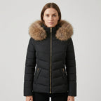 Amelia | Sleek Longline Puffer Coat with Faux-Fur Hood - Lumina