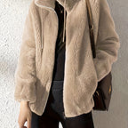 Beatrice | Plush Cozy Teddy Fleece Jacket with High Collar - Lumina