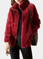 Beatrice | Plush Cozy Teddy Fleece Jacket with High Collar - Lumina