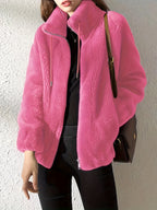 Beatrice | Plush Cozy Teddy Fleece Jacket with High Collar - Lumina