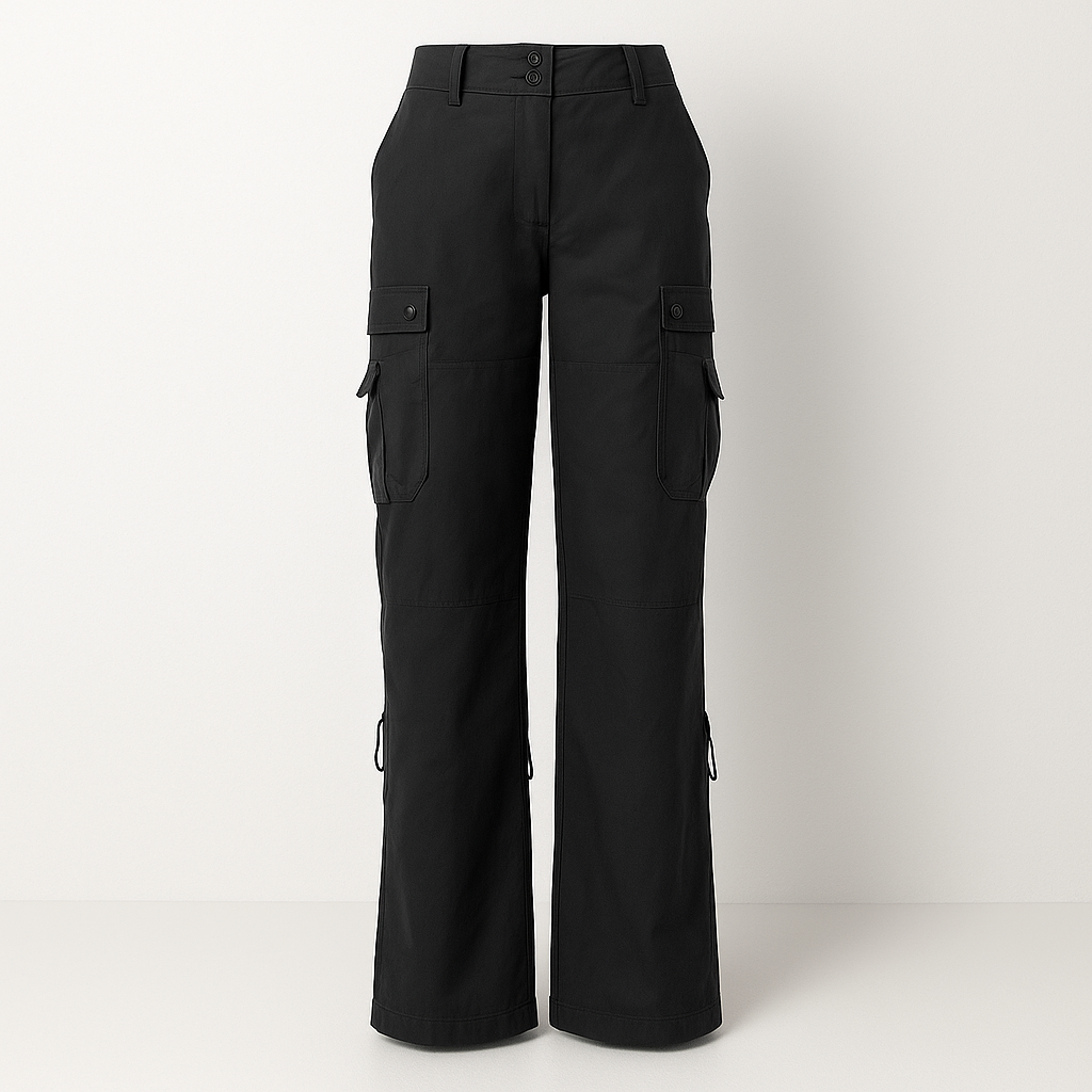 Cathy | Modern Fit Green Cargo Pants with Functional Pockets - Lumina