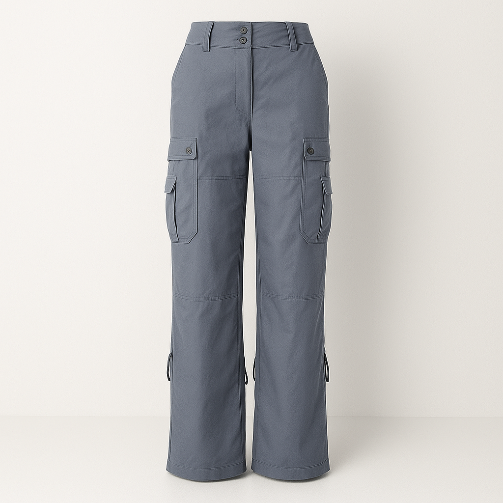 Cathy | Modern Fit Green Cargo Pants with Functional Pockets - Lumina