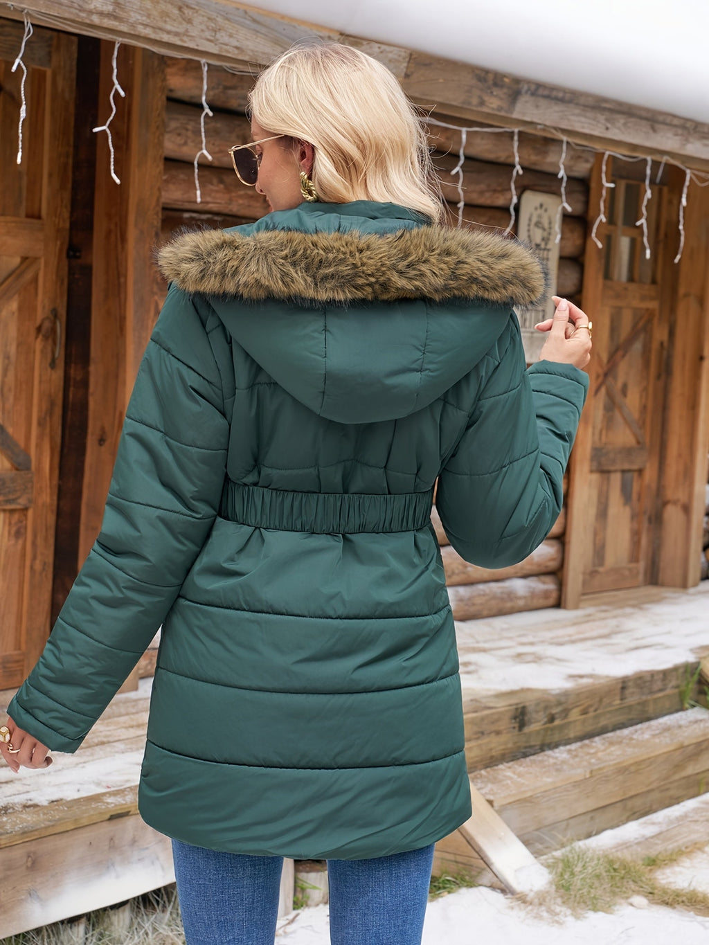 Charlotte | Quilted Puffer Jacket with Faux-Fur Hood - Lumina