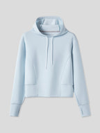 Modal Blend Panel Hoodie with Thumbholes