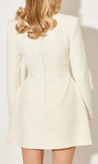 Aurora | Coat Dress with Statement Bow Collar - Lumina