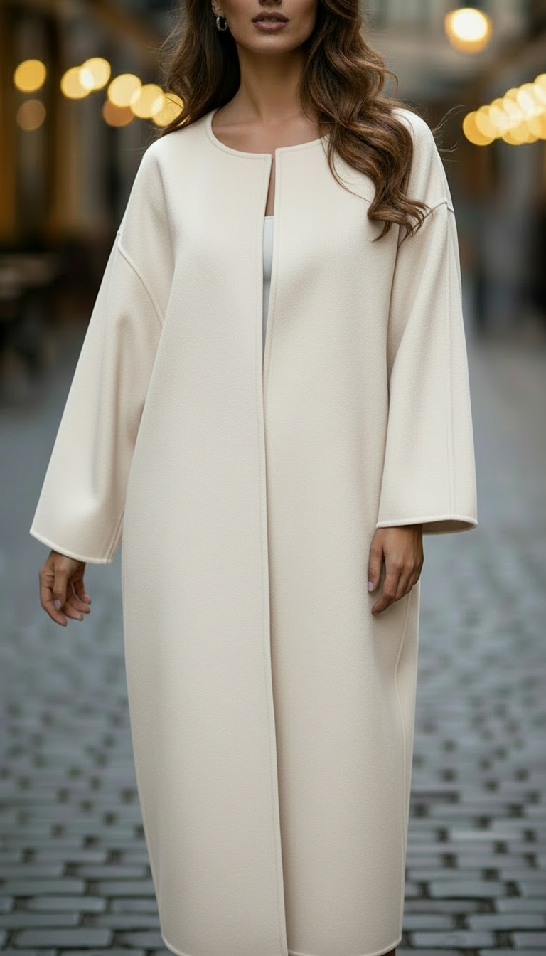 Elena | Oversized Longline Coat - Lumina