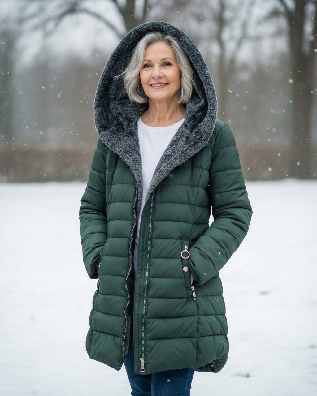 Grace | Elegant Fleece-Lined Puffer Jacket with Flattering Fit - Lumina