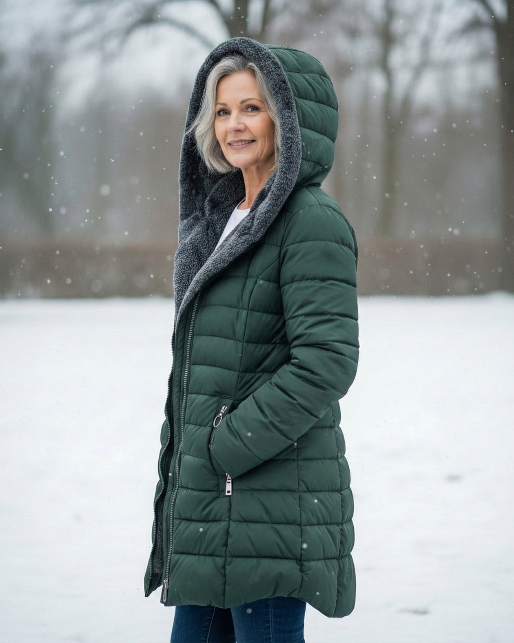 Grace | Elegant Fleece-Lined Puffer Jacket with Flattering Fit - Lumina