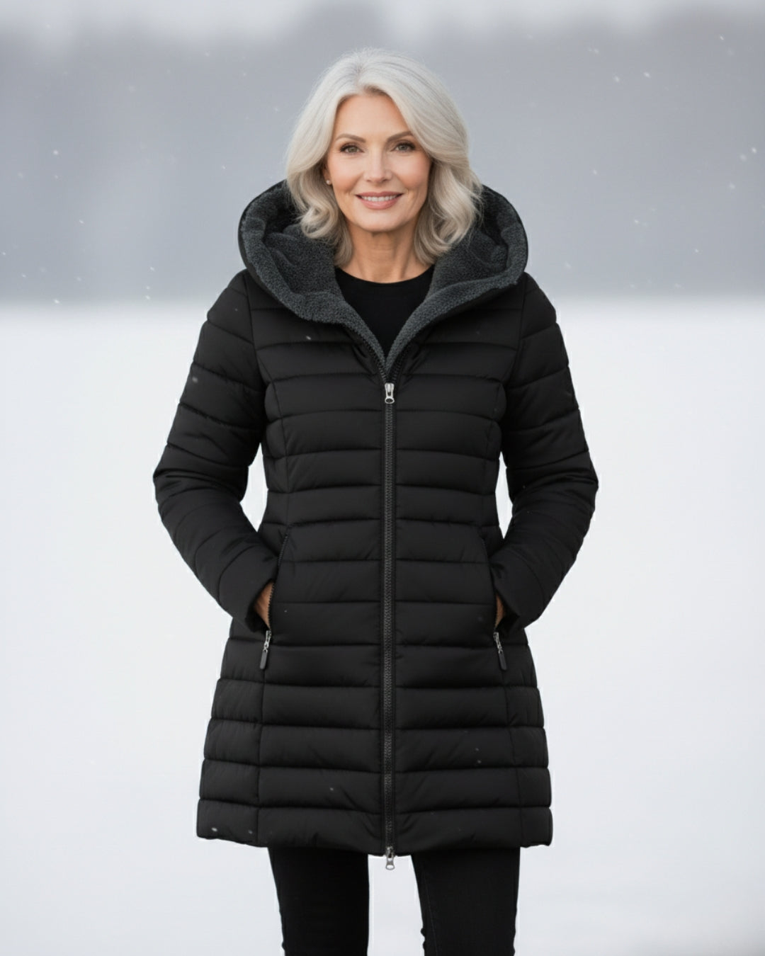 Grace | Elegant Fleece-Lined Puffer Jacket with Flattering Fit - Lumina