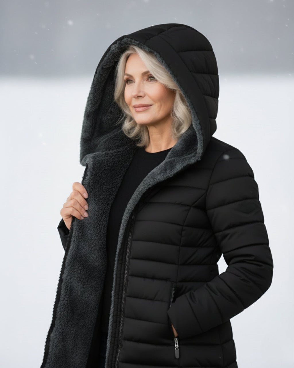Grace | Elegant Fleece-Lined Puffer Jacket with Flattering Fit - Lumina