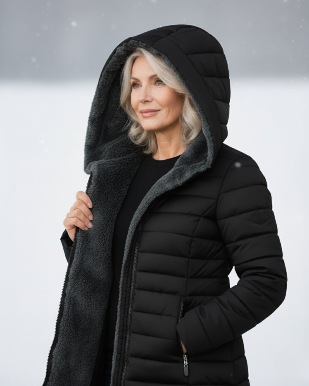 Grace | Elegant Fleece-Lined Puffer Jacket with Flattering Fit - Lumina