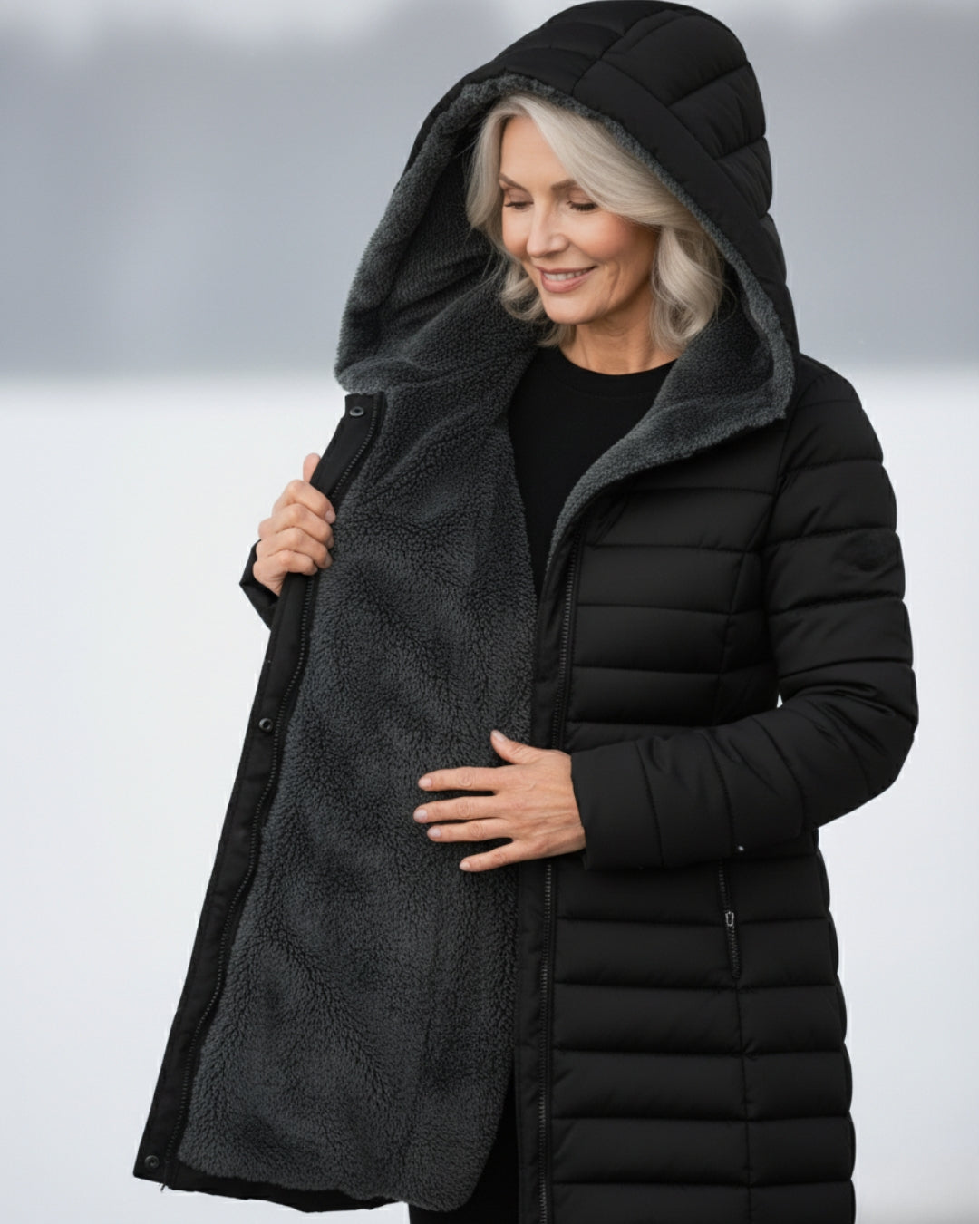 Grace | Elegant Fleece-Lined Puffer Jacket with Flattering Fit - Lumina