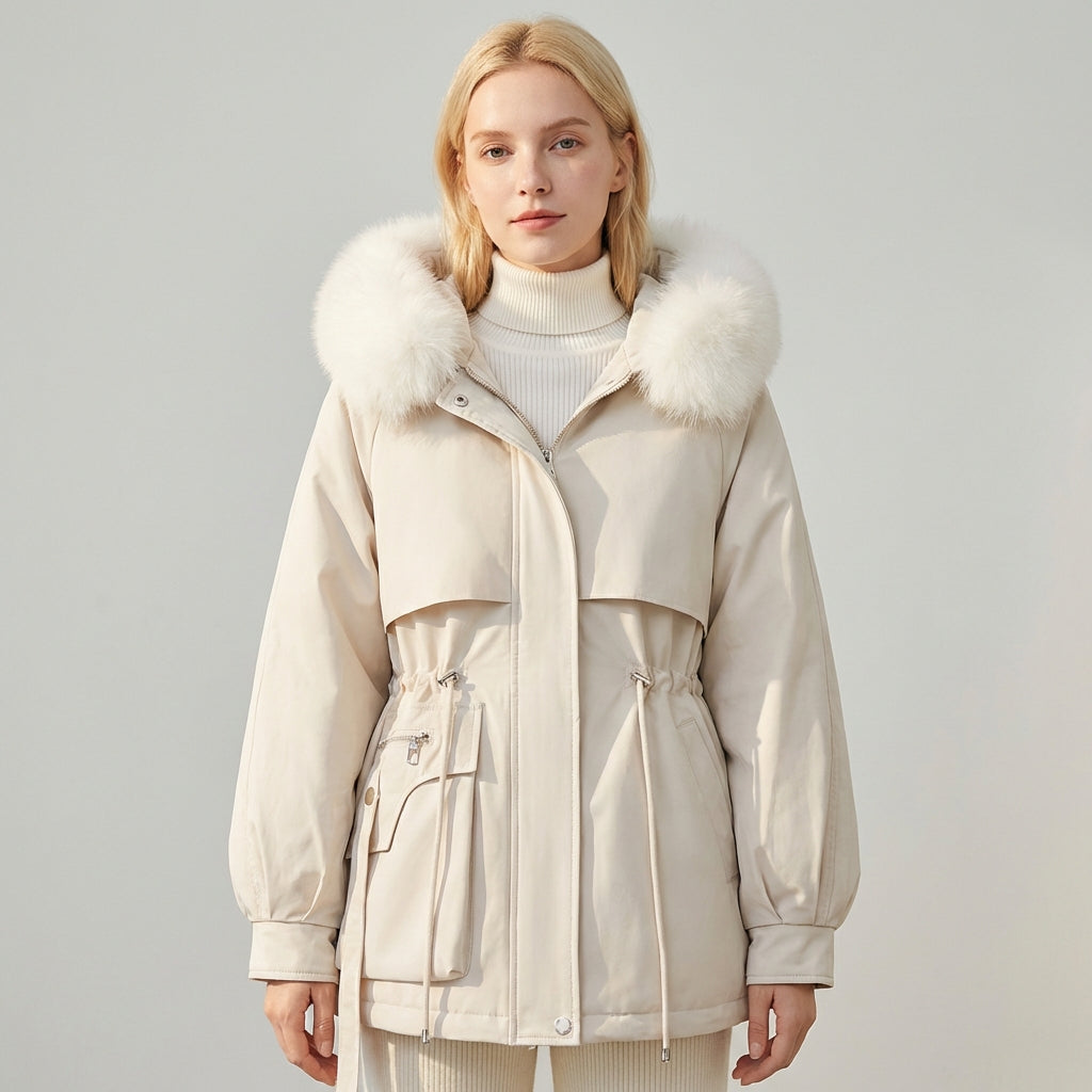 Hailey | Cozy Faux-Fur Trimmed Utility Parka Jacket - Lumina