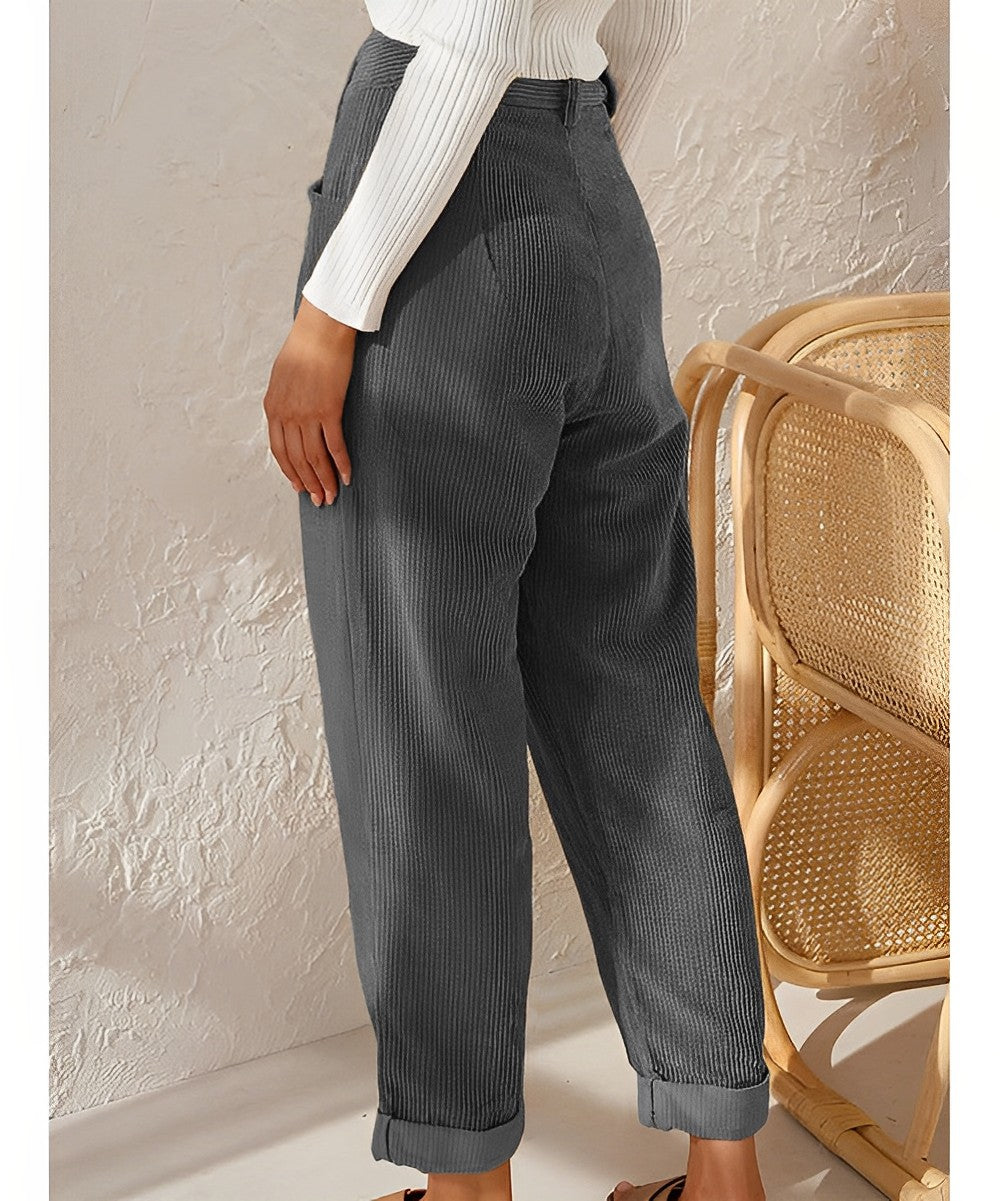 Isabella | Chic Striped Trousers with Comfortable Fit - Lumina