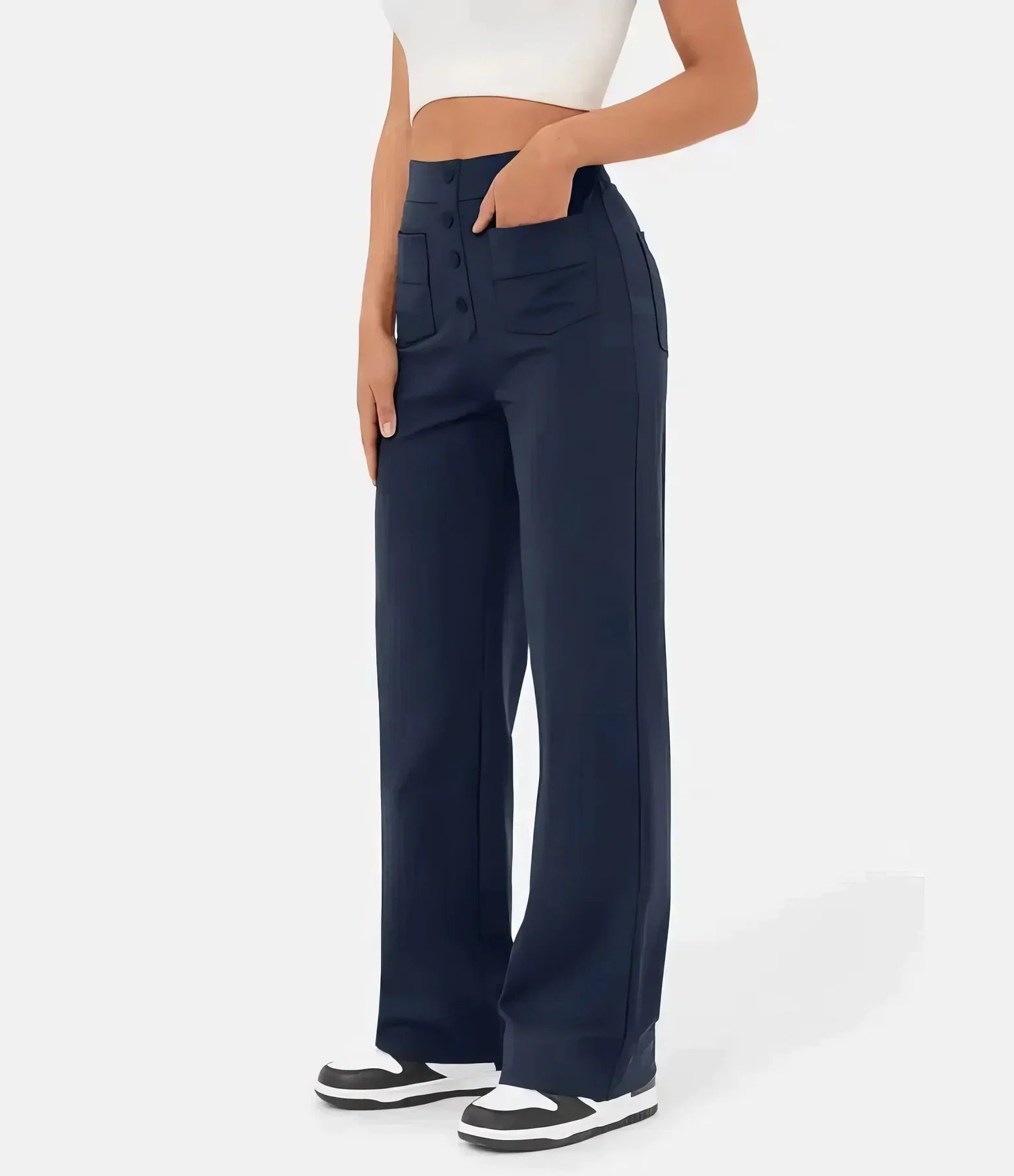 Isabella | Elegant High-Waisted Trousers with Flattering Fit - Lumina
