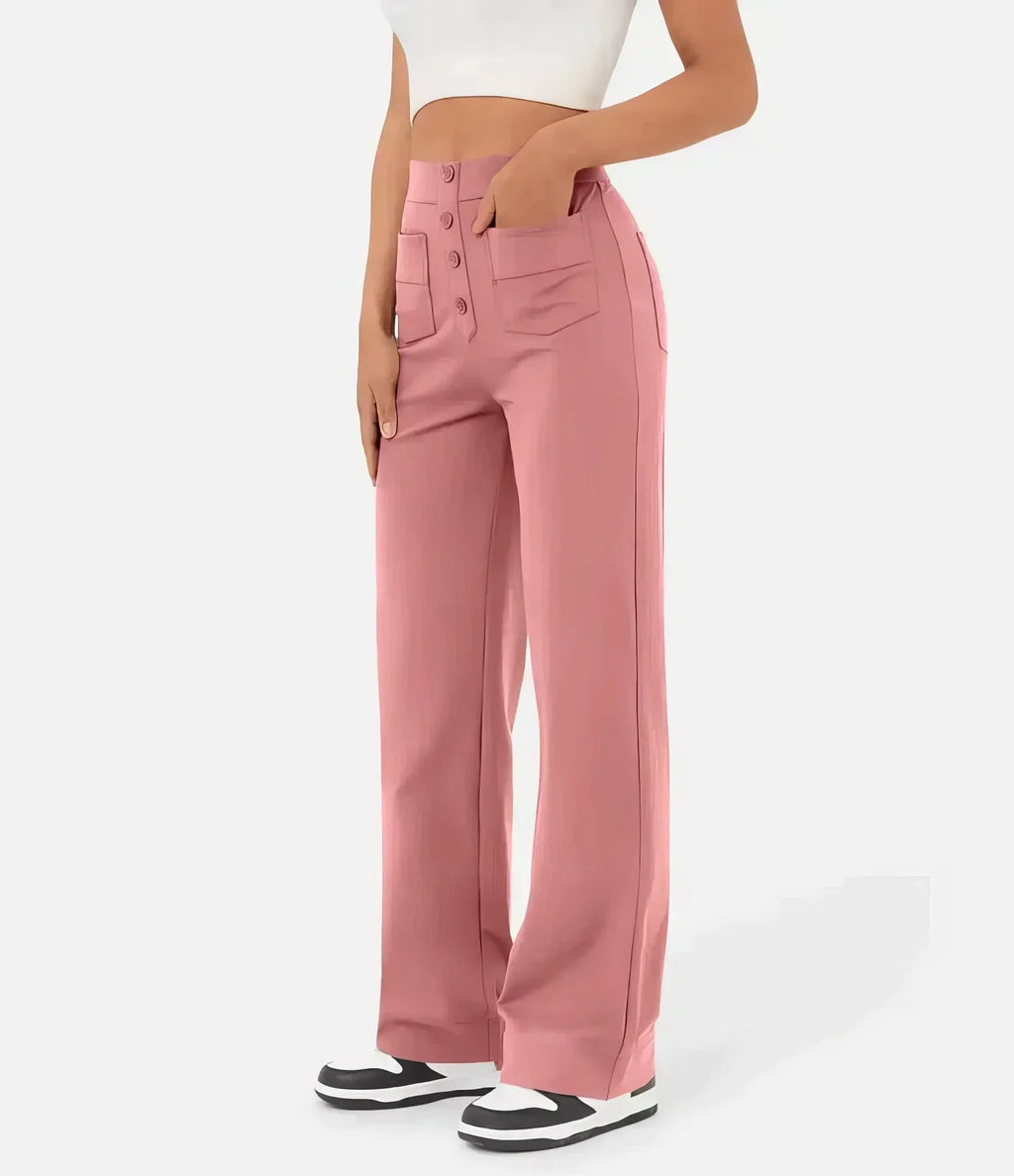 Isabella | Elegant High-Waisted Trousers with Flattering Fit - Lumina