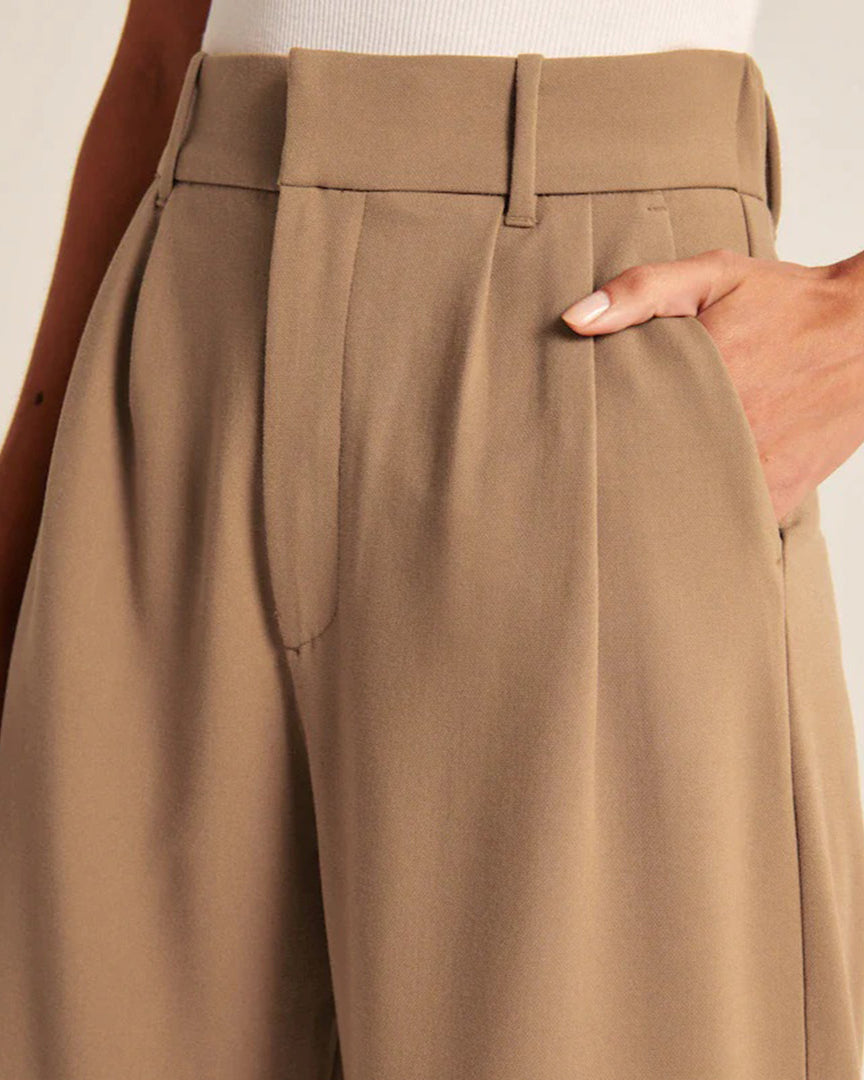 Isabella | Elegant High-Waisted Wide-Leg Trousers - Lumina