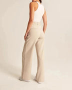Isabella | Elegant High-Waisted Wide-Leg Trousers - Lumina