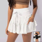Isabella | Elegant Pleated Mini Skirt with Integrated Shorts - Lumina