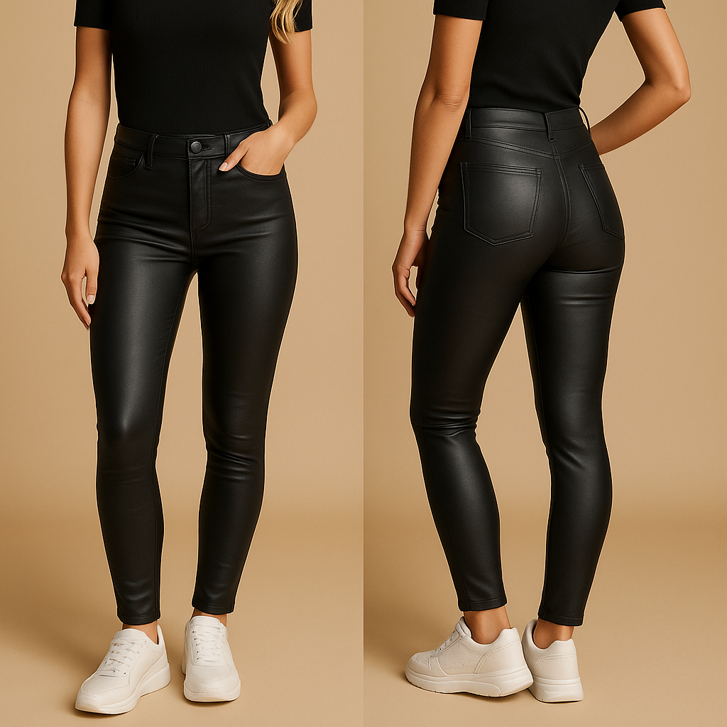 Isabella | High-Waisted Stretch Slim Fit Trousers - Lumina