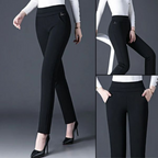 Isabella | Sleek High Waist Black Leggings with Faux Pocket - Lumina