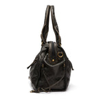 Isabella | Vintage-Inspired Black Handbag with Spacious Design - Lumina