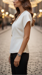 Isabelle | Cap Sleeve Wrap Blouse - Lumina