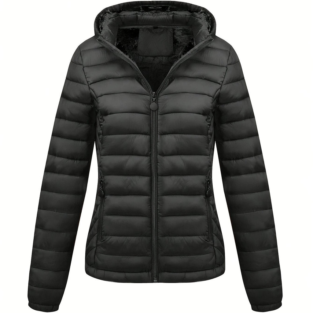 Isla | Lightweight Quilted Hooded Puffer Jacket with Fleece Lining - Lumina