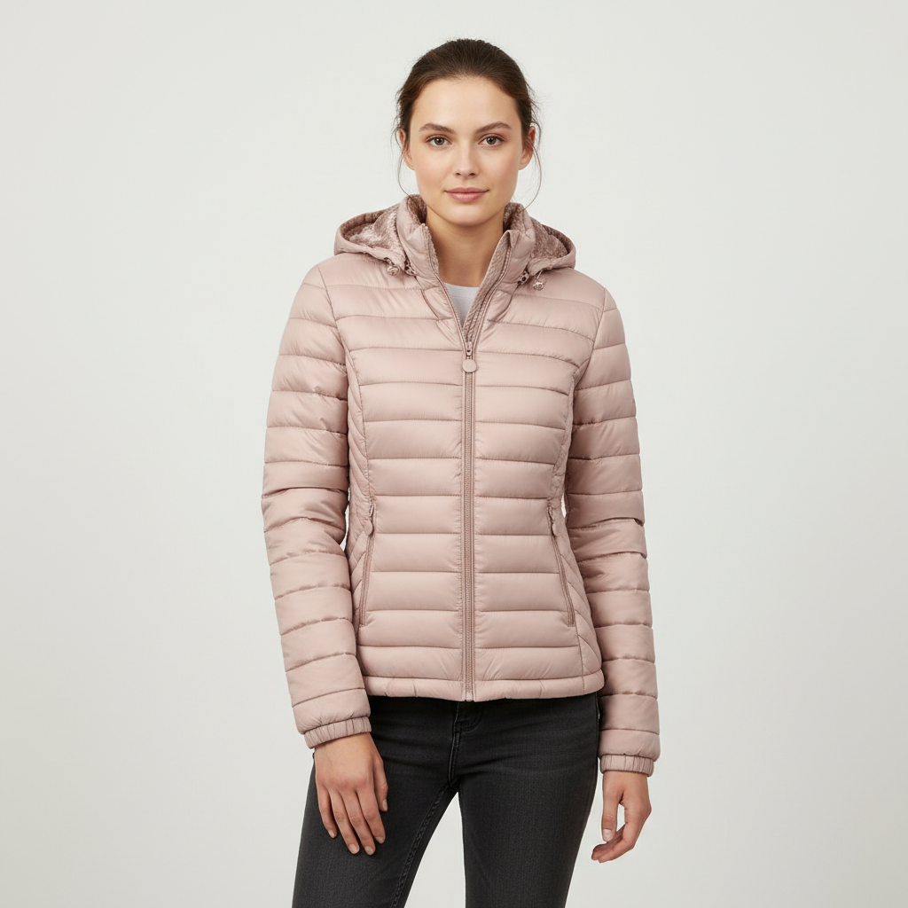 Isla | Lightweight Quilted Hooded Puffer Jacket with Fleece Lining - Lumina