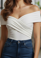 Luna | Sleeveless V-Neck Pleated Blouse - Lumina