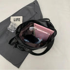 Lunelle | Spacious Black Handbag with Versatile Strap - Lumina