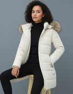 Lydia | Cozy Longline Puffer Coat with Faux-Fur Hood - Lumina