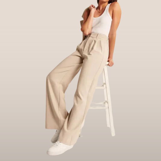 Marieke | Chic High-Waisted Wide-Leg Trousers - Lumina
